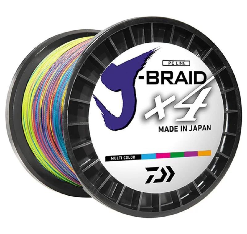 spinning rods for surf fishing Daiwa J 4 Braid 1500m Spools Multi Colour