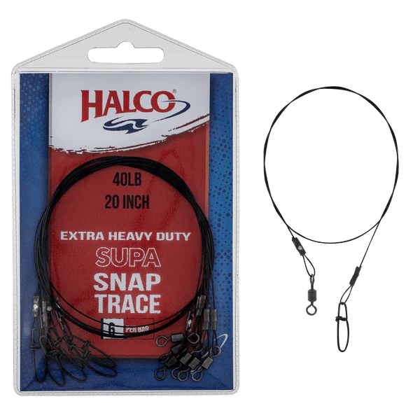 Halco Supa Snap Trace Wire | 80 LB | 100 LB | 150 Lb | 6 Pcs Per Pack