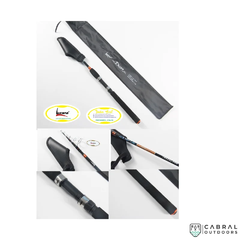 waterproof tackle storage cases Lucana Tramp Telescopic Travel Rod | 6.8 ft