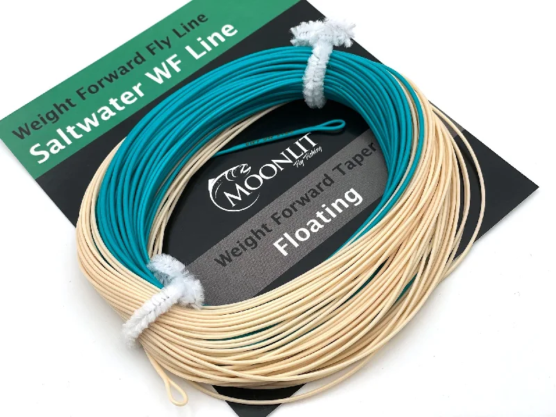 deep drop fishing reels electric Moonlit Fly Fishing WF Saltwater Fly Line Ocean Blue/Sand