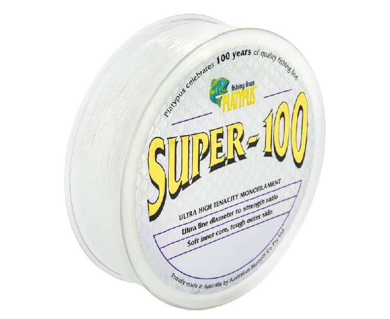 spinning reels with smooth drag Platypus Super 100 300m Mono Line