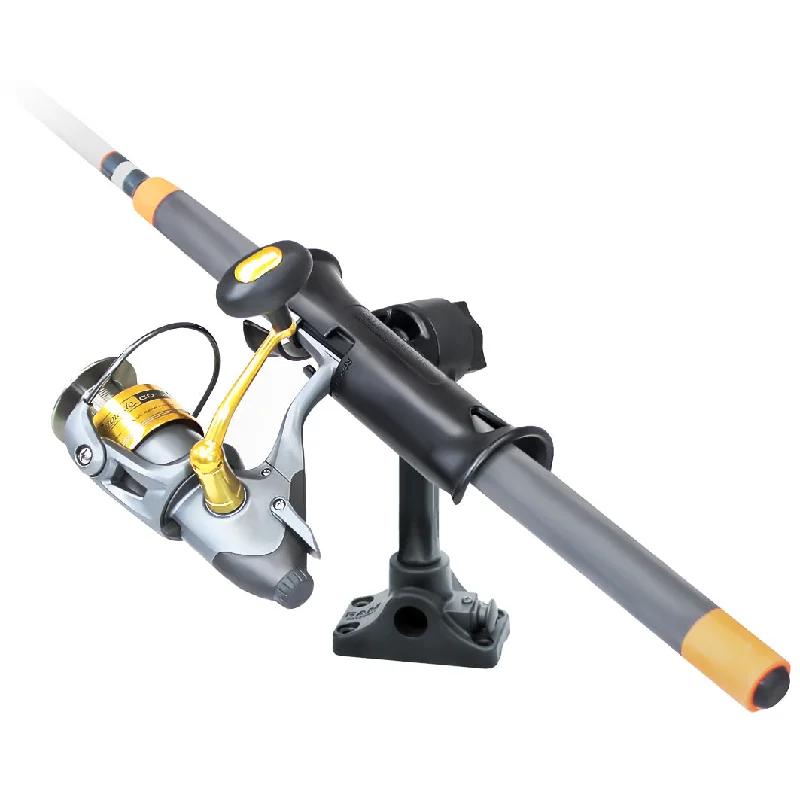 floating wading nets for fly fishing RAM® Tube Jr.™ Rod Holder with Bulkhead/Flat Surface Base - 6" Post