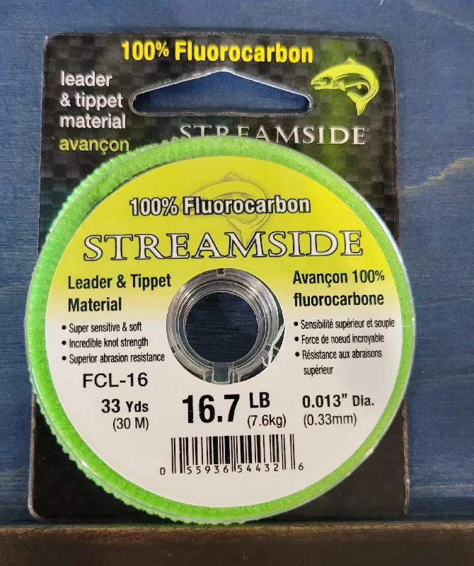 ice fishing sonar fish finder Streamside Fluorocarbon Leader & Tippet Material 16.7lb 30m