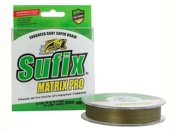 Sufix Matrix Pro High Performance Braided Line | 100Mt / 110Yd | Midnight Green | 6 Connected Spools |