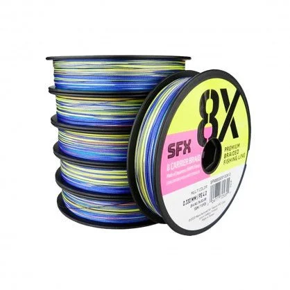 Sufix SFX8 Carrier Braid Line | 100Mt / 110Yd | Multicolour | 10 Connected Spools |