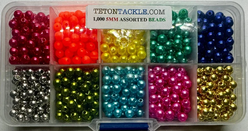 crappie fishing jigs bulk Beads- 1,000 Premium 5 mm Beads *Regularly $15.95 On Sale $12.95