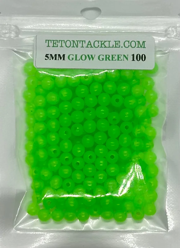 Shimano fishing reels on sale Beads -  ( 5mm)  Glow Green Beads- (100-Pack)