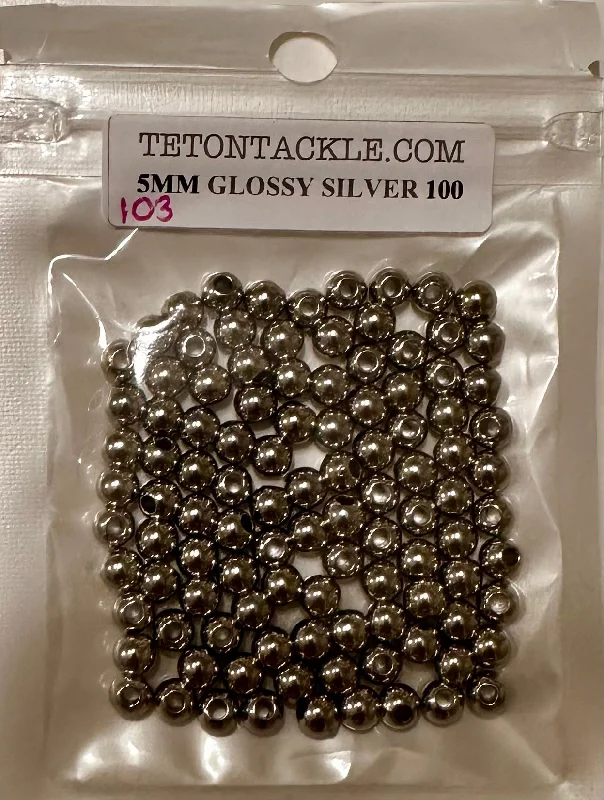 saltwater vs freshwater fishing gear Beads - (5mm)  Silver Beads  (100 Pack)