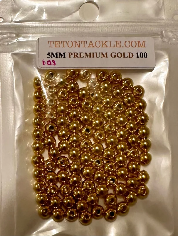 St. Croix fishing rods sale Beads - (5mm)  Gold Beads (100-Pack)