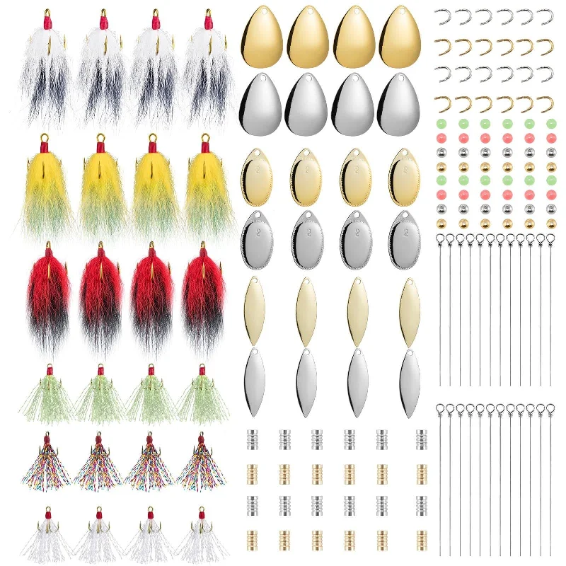 Huk fishing shirts for men Dr.Fish 168pcs Rooster Tail Spinner Making Kit