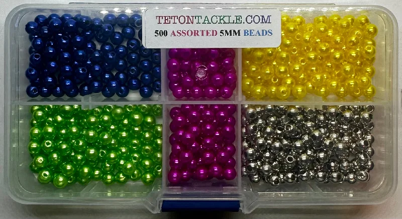 saltwater fishing gear bundle Beads - 500 Assorted 5mm Premium Beads- Great Color Selection- Regular Price $9.95