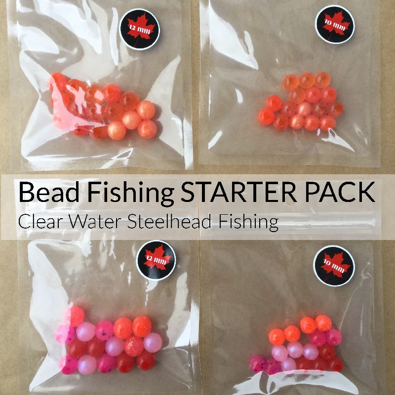 catfish fishing gear heavy duty Clear Water Bead Fishing STARTER PACK (for Steelhead)