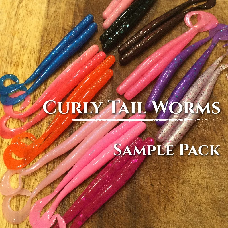 spring trout fishing lures Curlytail Worm Sample Pack
