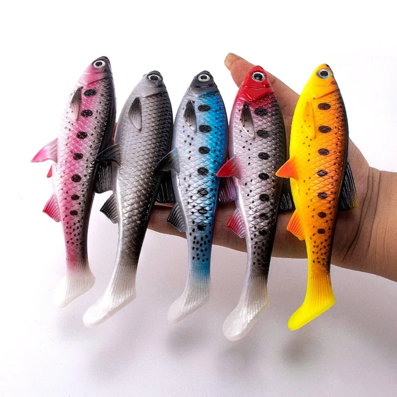 fluorocarbon vs braided fishing line Dr.Fish 2 pcs Large Soft Plastic Paddle Tail  Lures 6.1"