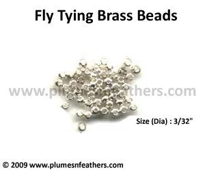 braided fishing line with high sensitivity Fly Tying Brass Beads ‘Silver’ S