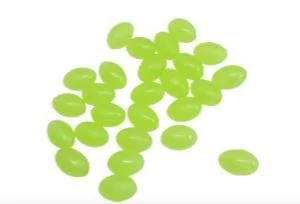 Linx Hard Glow Beads Oval (Green Glow)