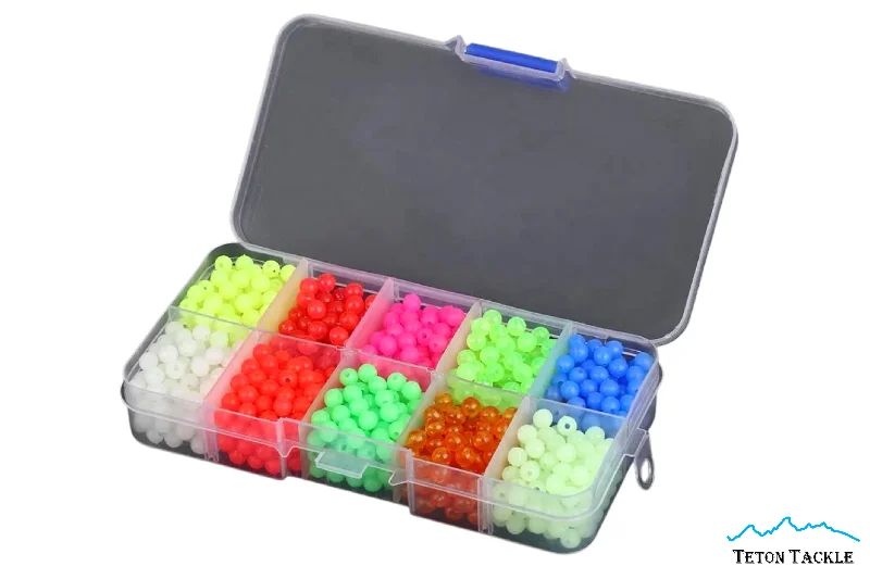 deep sea fishing accessories cheap Beads - Plastic Round Beads 5mm (3 Glow Colors) - 1,000-Pack
