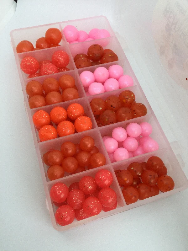 handmade wooden fishing lures Soft plastic beads/eggs Pack #2 for Chinook Salmon