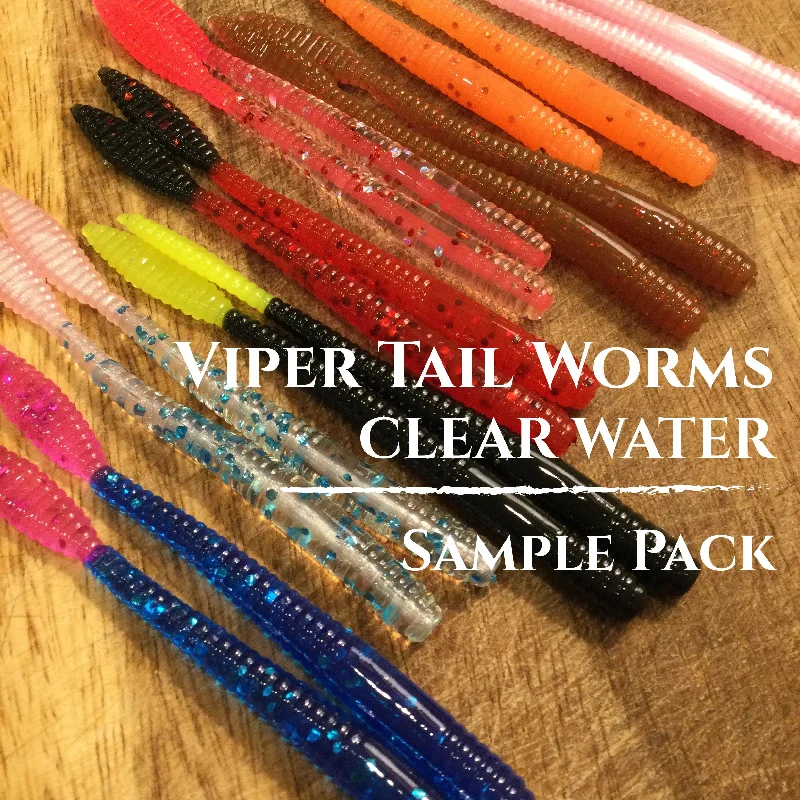 live bait tanks for boats Viper Tail Worm, Clear Water Sample Pack