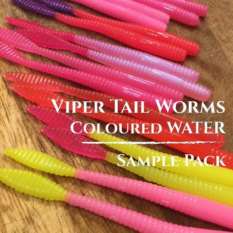 trolling motors for fishing boats Viper Tail Worm, Coloured Water Sample Pack